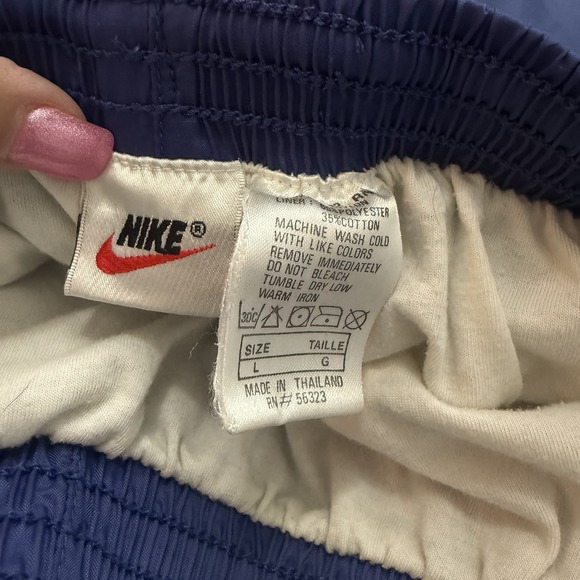 Vintage 90's Nike Swoosh Swim Trunks Mens Extra Large Blue Lined Shorts - Picture 6 of 7